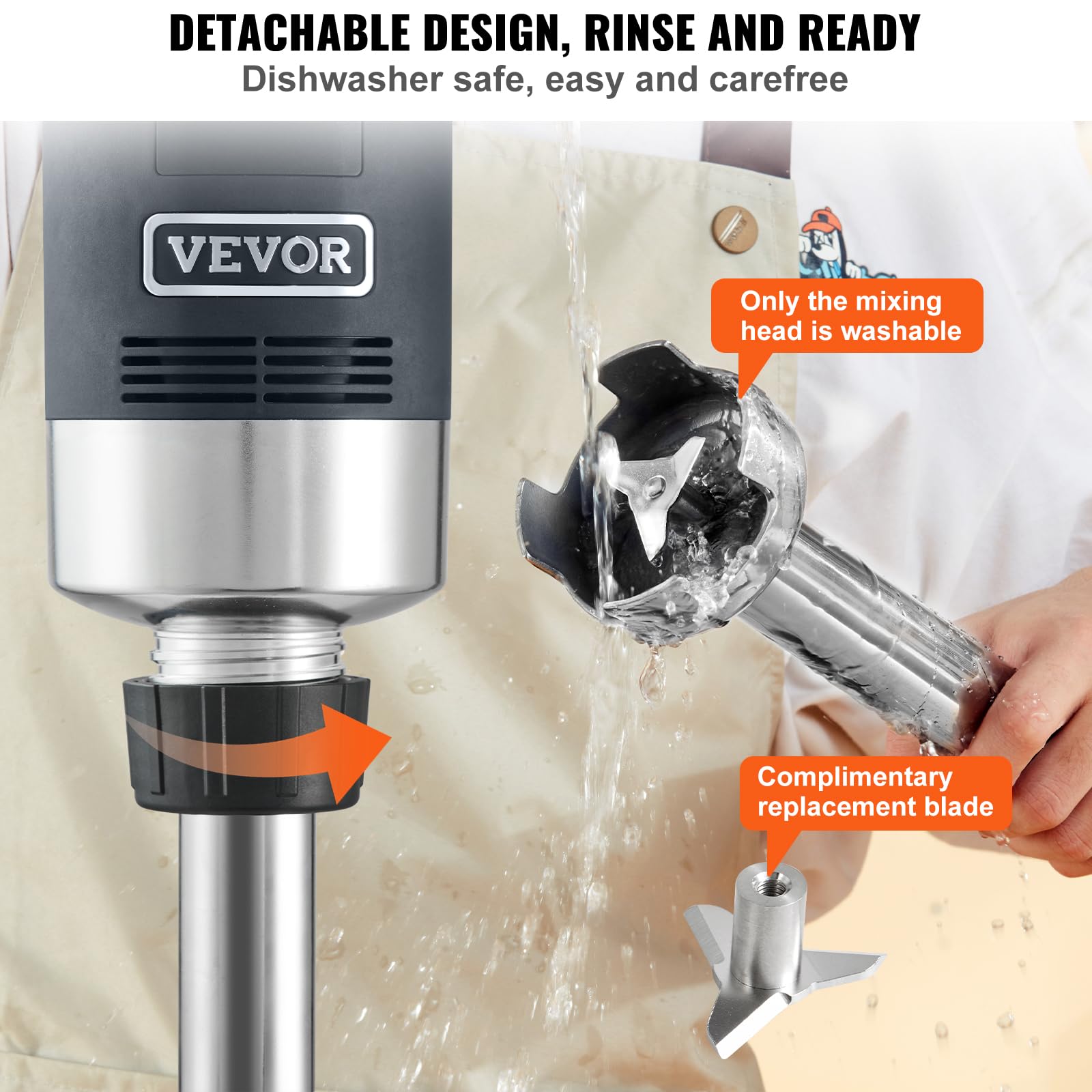 VEVOR 750W Commercial Immersion Blender - 20