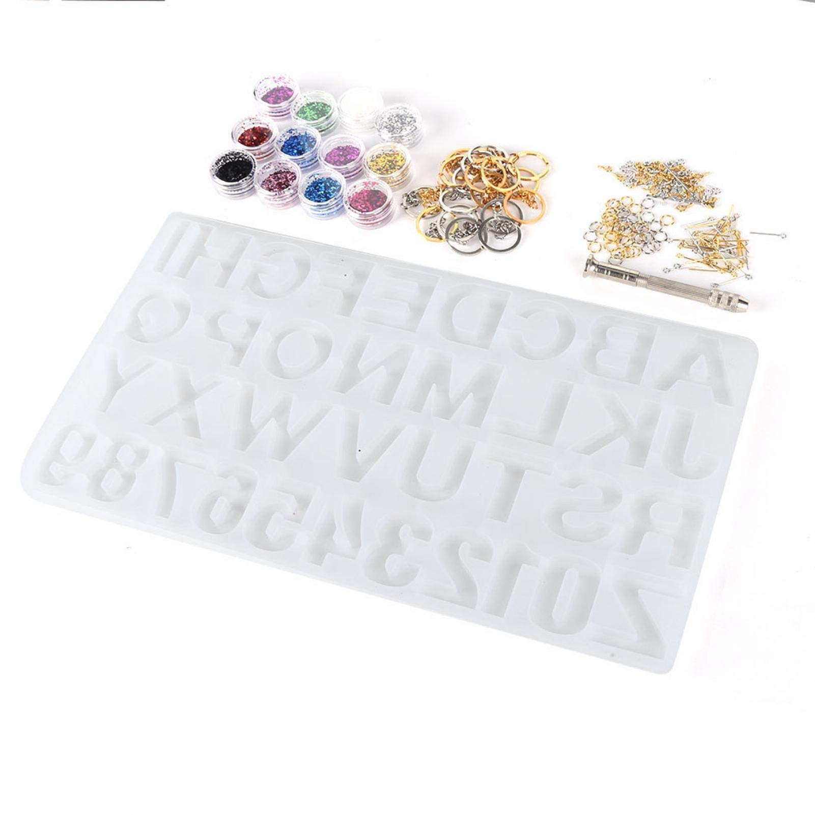 DIY Jewelry Pendant Making Kit - Tear Resistant Alphabet Silicone Molds & Tools for Beginners | Perfect for Handmade Necklaces, Bracelets & Personalized Gifts