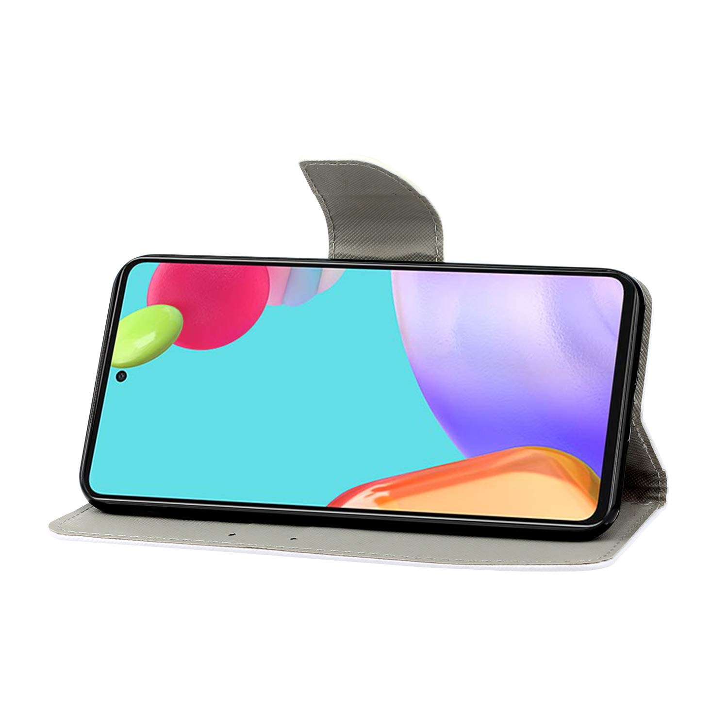 Samsung Galaxy A53 Wallet Case - PU Leather Folio Flip Cover with Credit Card Slots & Kickstand | Magnetic Protection | Daisy Flower Design | Perfect for Work, Travel & Everyday Use