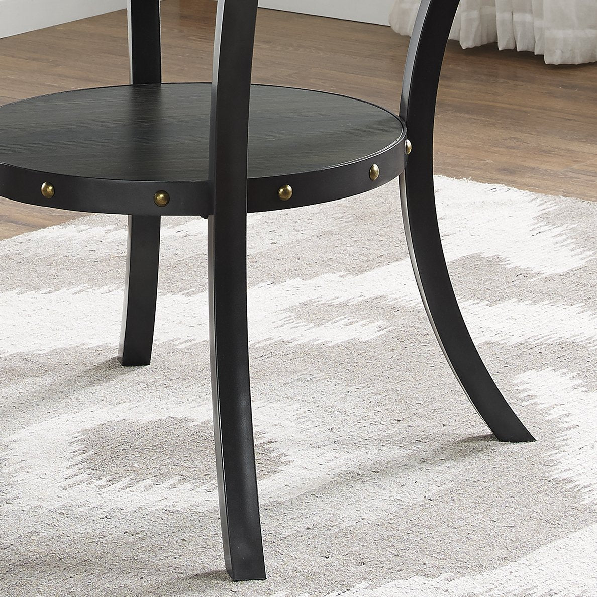 Roundhill Furniture Biony Dining Collection Wood Railhead Dining Table - Espresso Finish - Solid Wood Dining Table for Kitchen, Dining Room & Home Decor