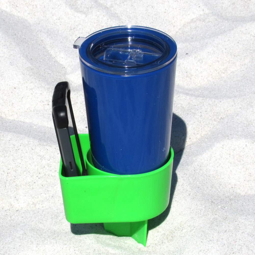 Lime Beach Spike Drink Holder - Secure Your Beverage & Essentials | Perfect for Beach, Pool, and Outdoor Gatherings