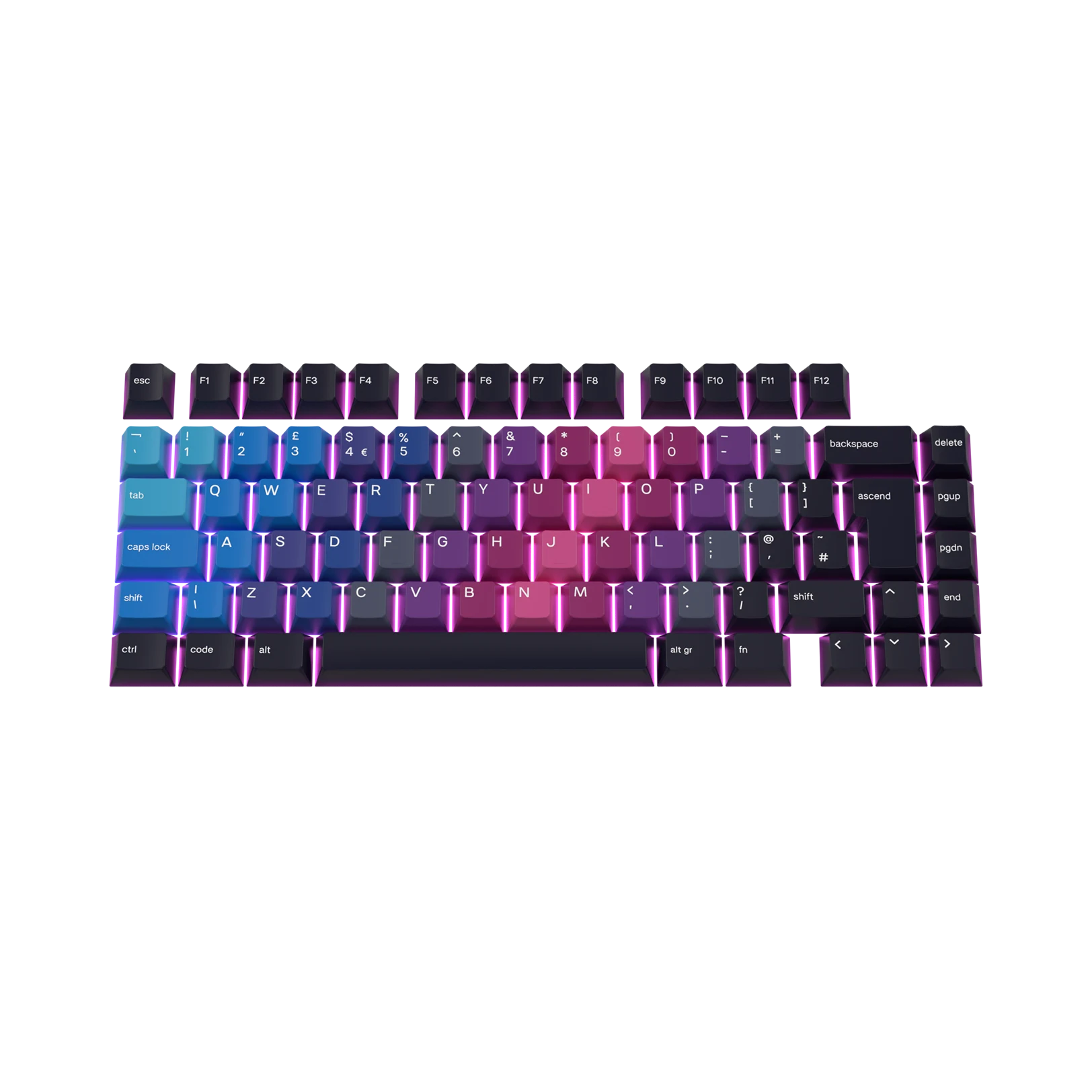 Custom Keycaps for Mechanical Keyboards - Afterparty UK Design - Perfect for Gaming, Typing & Office Work