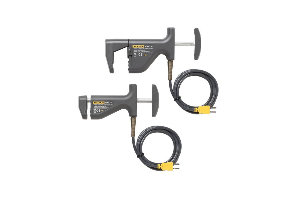 Fluke 80PK-18 Pipe Clamp Temperature Probe Kit | Industrial-Grade Thermocouple Sensor for HVAC, Plumbing & Refrigeration Systems | Accurate Pipe Surface Temp Measurement