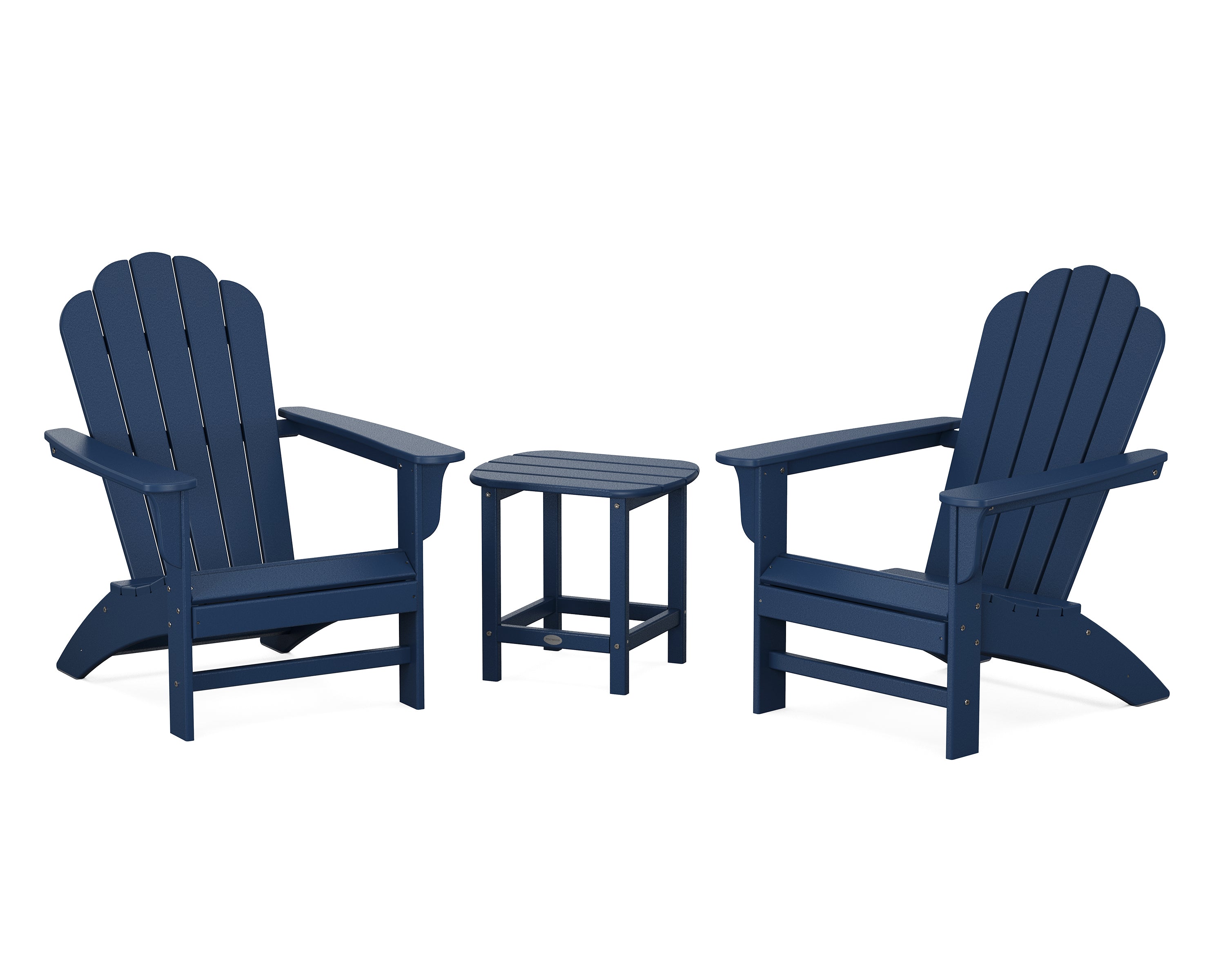 POLYWOOD Country Living Cottage Adirondack Chair 3-Piece Set - Durable Outdoor Furniture for Patio, Garden & Backyard Relaxation