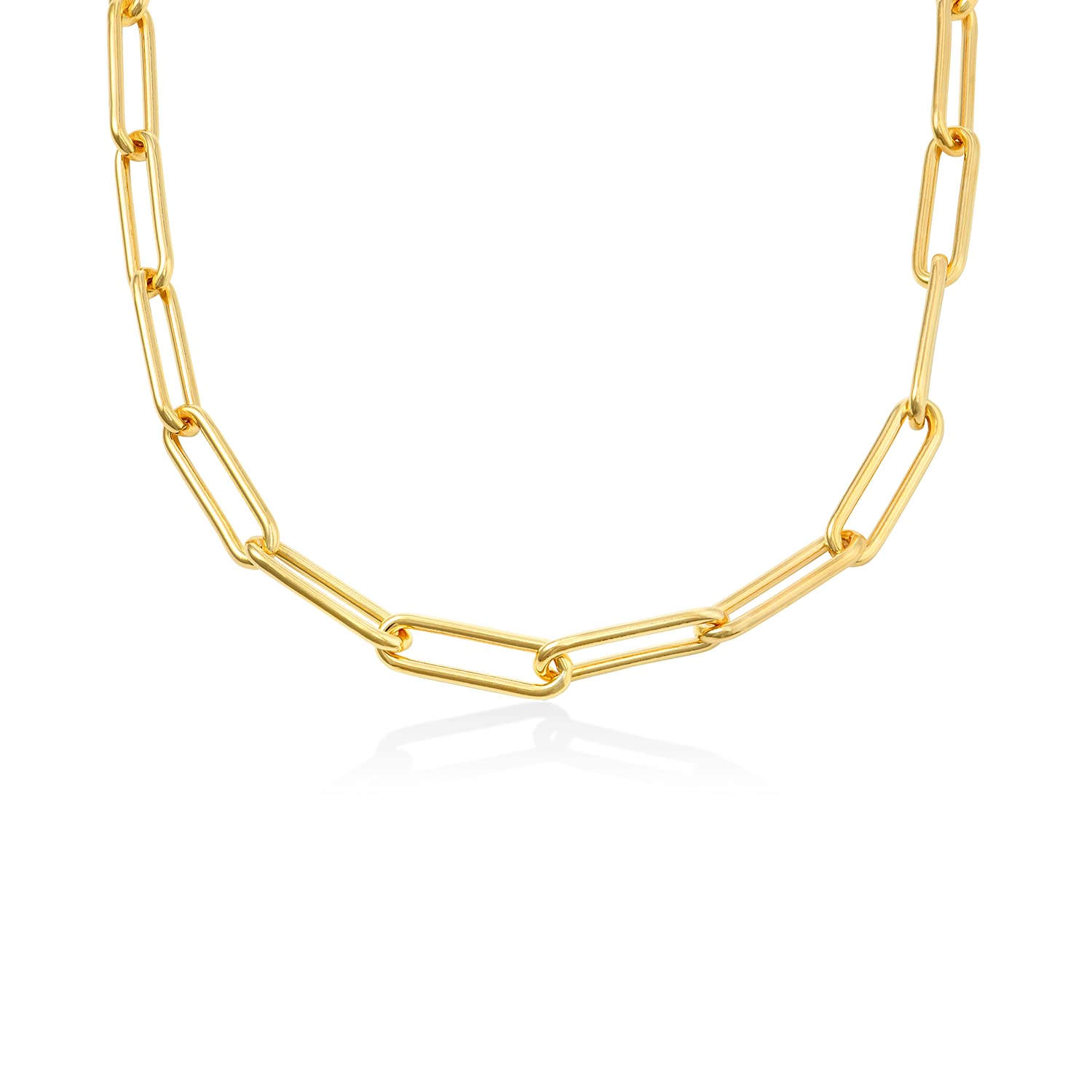 OAK & LUNA Designer Paperclip Chain Bracelet & Necklace Set - Luxury Dainty Jewelry Gift for Women - Christmas, Birthday, Mother's Day Present - Perfect for Office, Date Night & Special Occasions