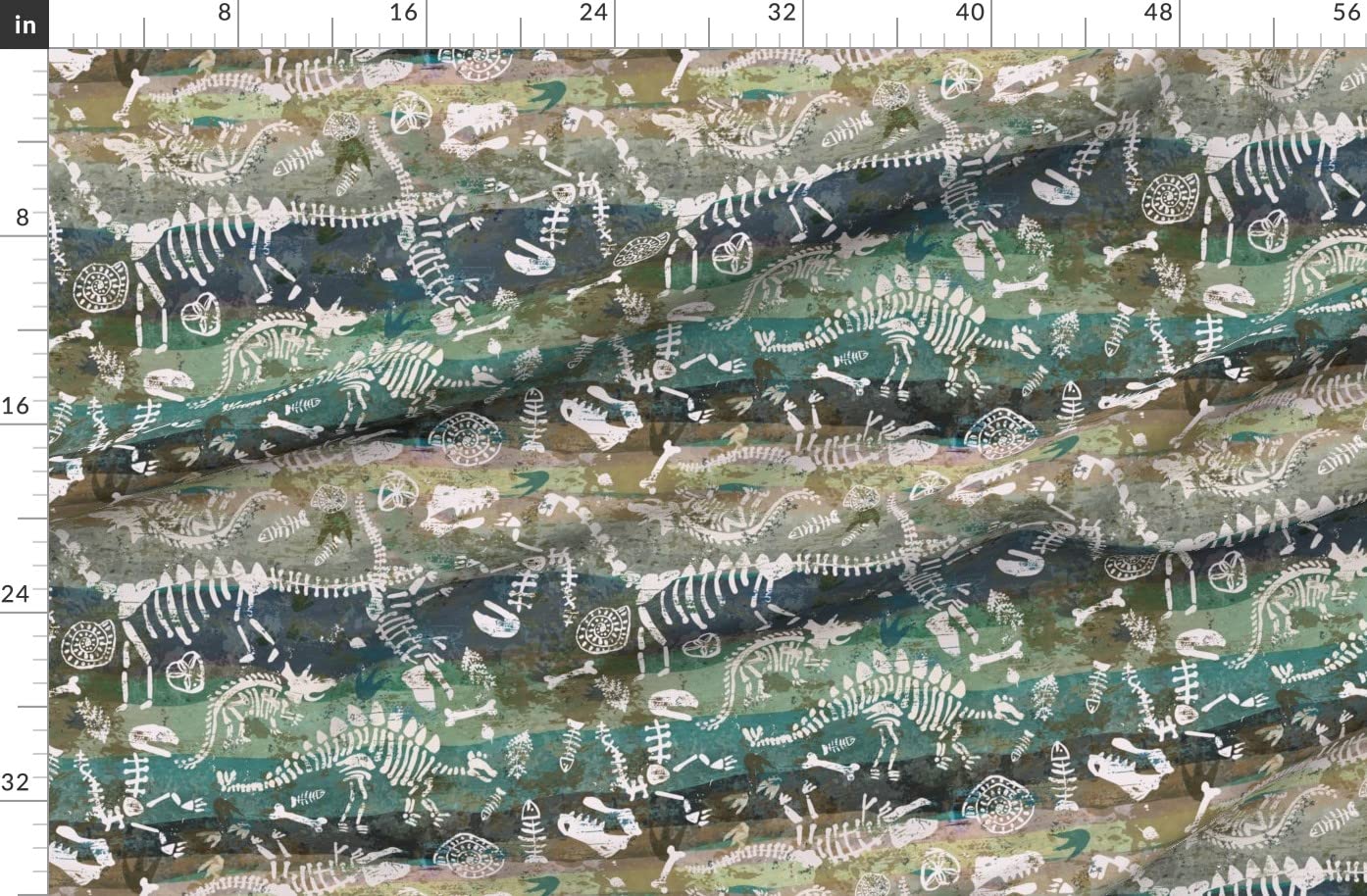 Geology Bones Rocks Geode Printed Fleece Fabric by The Yard - Soft & Durable Material for Sewing Blankets, Loungewear & No-Sew DIY Projects - Perfect for Home Decor, Crafts & Cozy Apparel