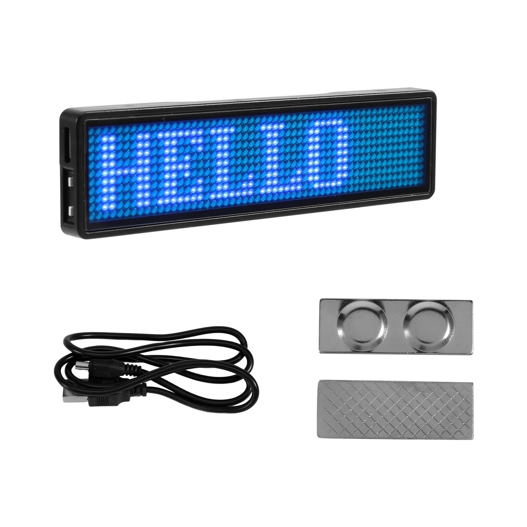 SOFORFREEM Bluetooth LED Name Badge - Rechargeable Customizable Message Board with Scrolling Text Display (Type 5) - Perfect for Conferences, Retail Stores & Events