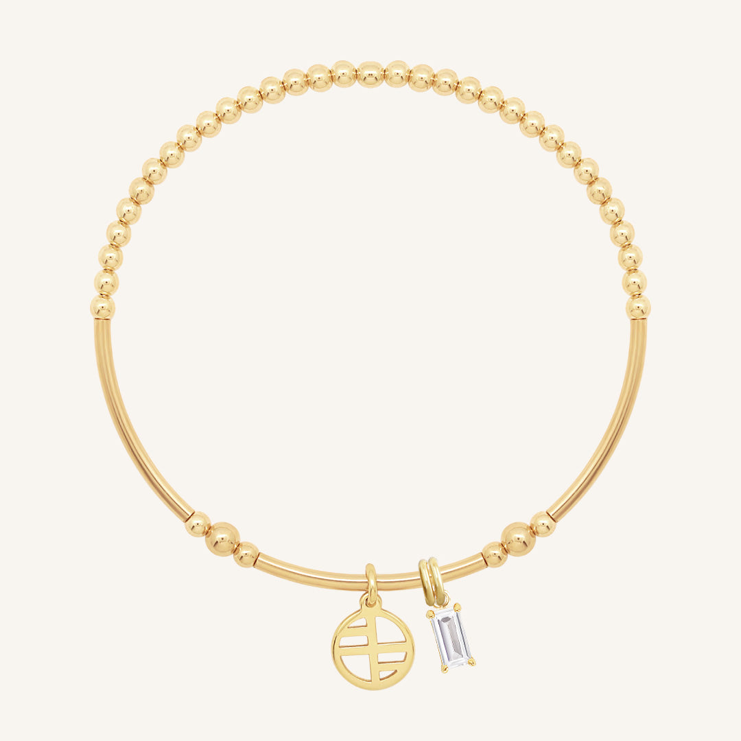 Flourish Charm Bracelet for Women - Elegant Adjustable Beaded Bracelet - Perfect for Gifts, Parties & Everyday Wear