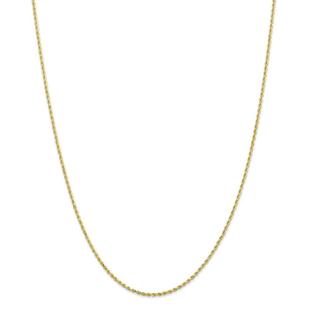 10K Yellow Gold 1.5mm Diamond-Cut Rope Chain Necklace for Women - Dainty & Elegant Jewelry Gift for Birthday, Anniversary or Special Occasion
