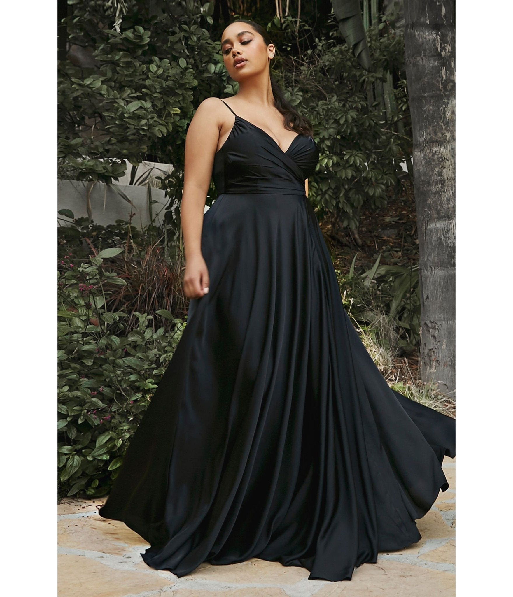 Ladivine by Cinderella Divine Black Long Sweetheart Satin Prom Dress - Elegant Formal Gown for Homecoming, Evening Party & Special Occasions