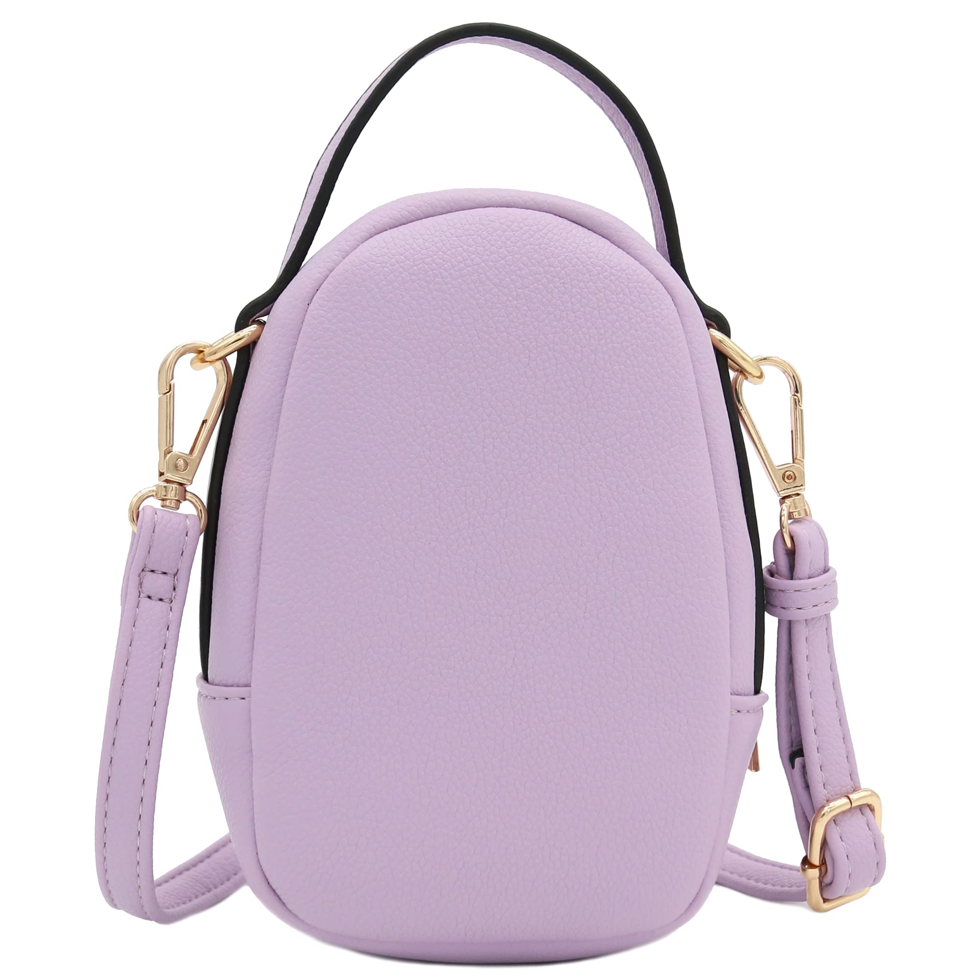Stylish Two Compartment Mini Oval PU Leather Crossbody Bag for Women - Perfect for Travel, Shopping & Everyday Use