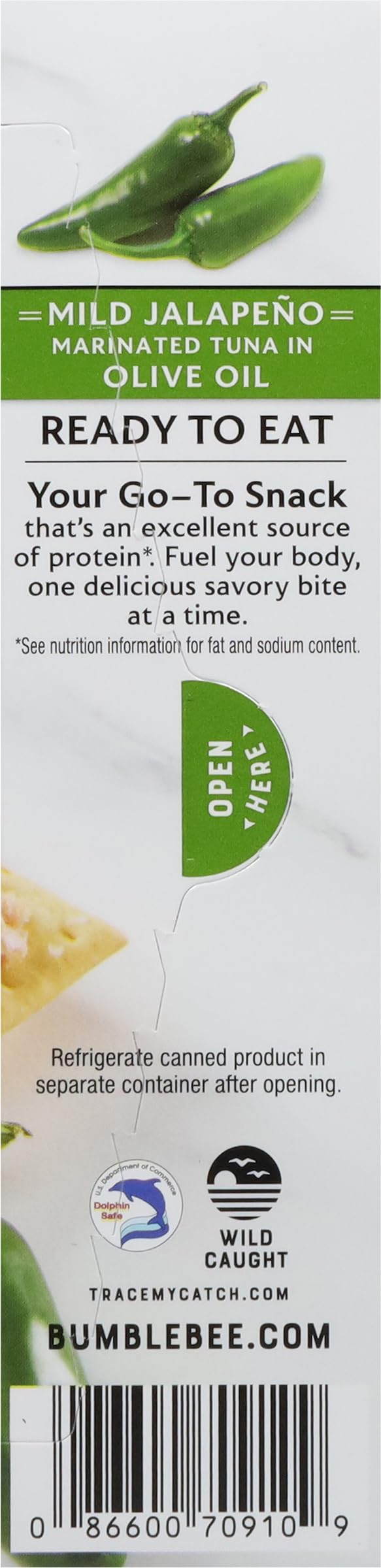 Bumble Bee Prime Protein Tuna Snack Kit - Pack of 12, Gourmet Tuna in Olive Oil & Mild Jalapeno with Crackers & Utensil - 20g Protein per Serving - Perfect for On-the-Go Lunches, Office Snacks & Outdoor Adventures
