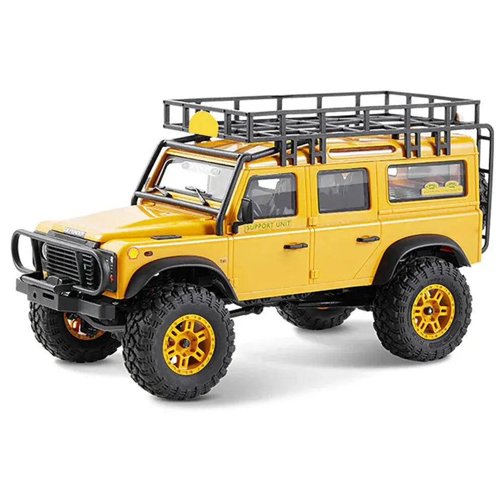 FMS FCX24M 1/24 Scale 4WD RC Rock Crawler Truck - Licensed Range Rover Camel Trophy Edition with LED Lights | 2.4G Remote Control Off-Road Vehicle for Indoor/Outdoor Crawling & Trail Adventures