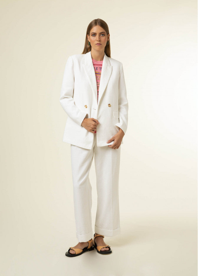 Stylish Garance Blazer for Women - Classic White Office Jacket | Perfect for Business Meetings & Professional Outfits