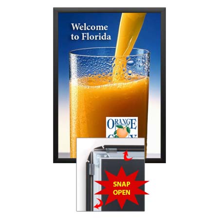 Extra Deep 24x48 Snap Open Sign Holder Frame - 1.25