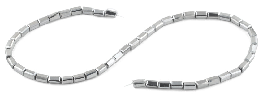 4x8mm Metallic Rectangle Faceted Crystal Beads for Jewelry Making - DIY Necklace, Bracelet & Earrings Craft Supplies - Perfect for Wedding, Party & Fashion Accessories