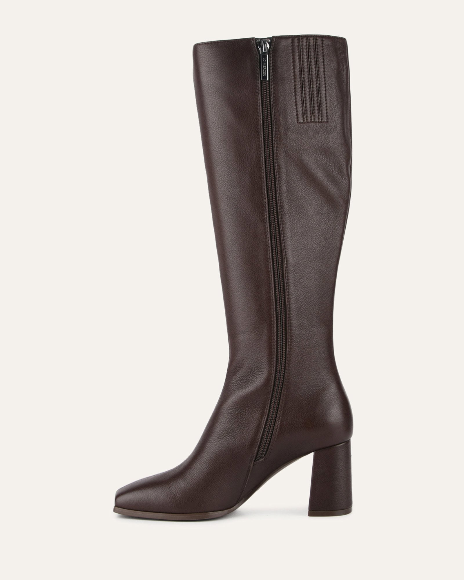 Nellie Knee High Boots - Bitter Chocolate Genuine Leather, Stylish & Comfortable for Fall/Winter Fashion, Office Wear & Night Out