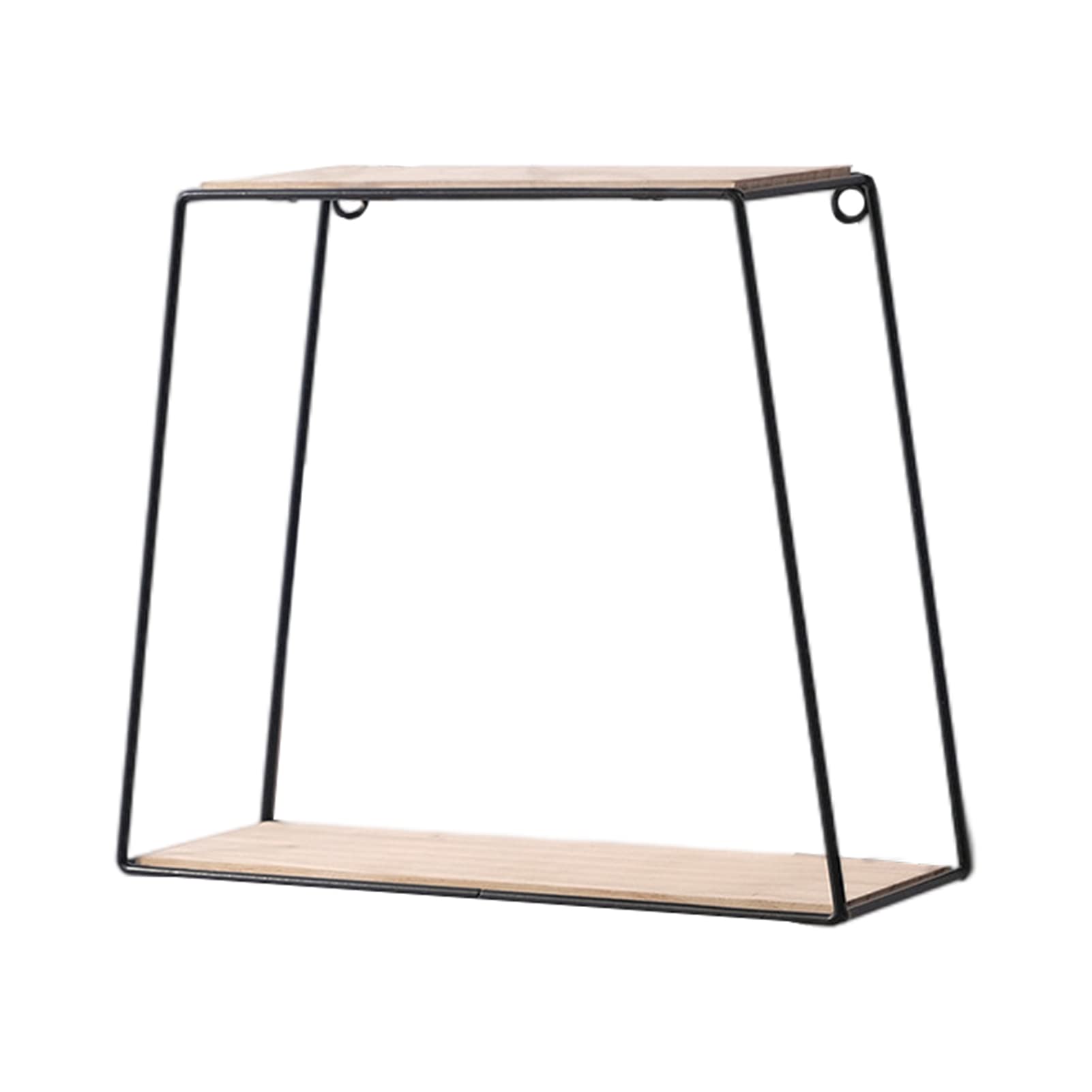 Geometric Floating Wall Shelves - Modern Metal Storage Rack for Home Décor | Wall Mounted Display Shelf for Bedroom, Living Room & Office | Perfect for Books, Plants, Vases & Decorative Items (Black, Set of 6)