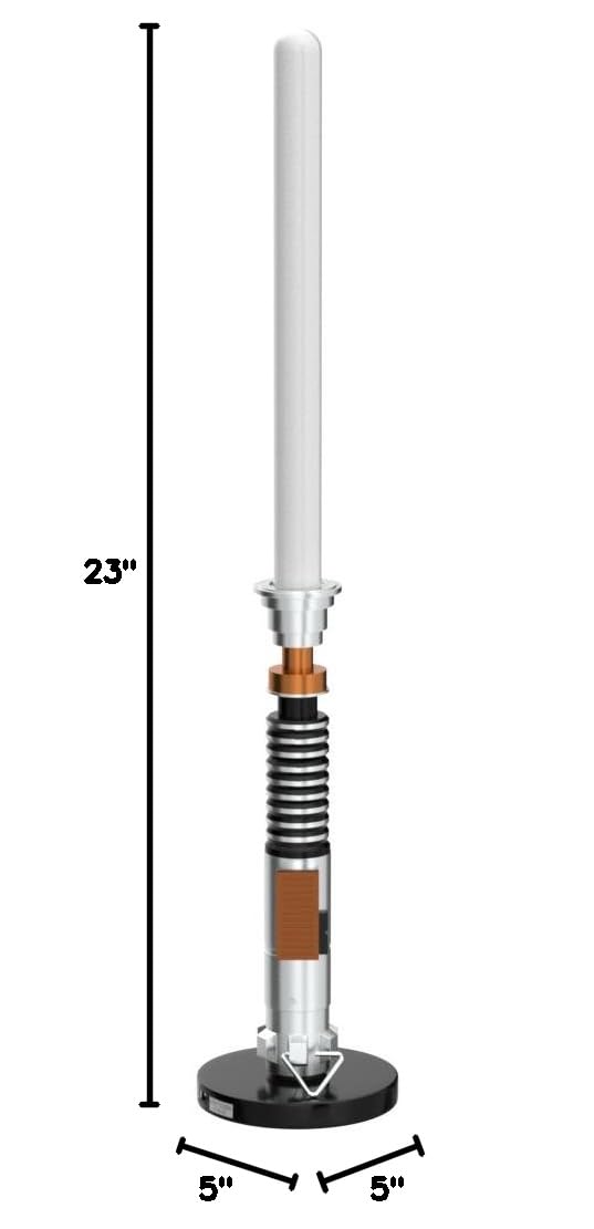 STAR WARS Luke Skywalker Green Lightsaber 23-Inch LED Desktop Mood Light - Nightstand Table Lamp for Bedroom, Office, Kids Playroom - Perfect for Star Wars Fans, Home Decor, and Collectible Gifts | Great for Movie Nights, Gaming Setup, and Themed Room Decor