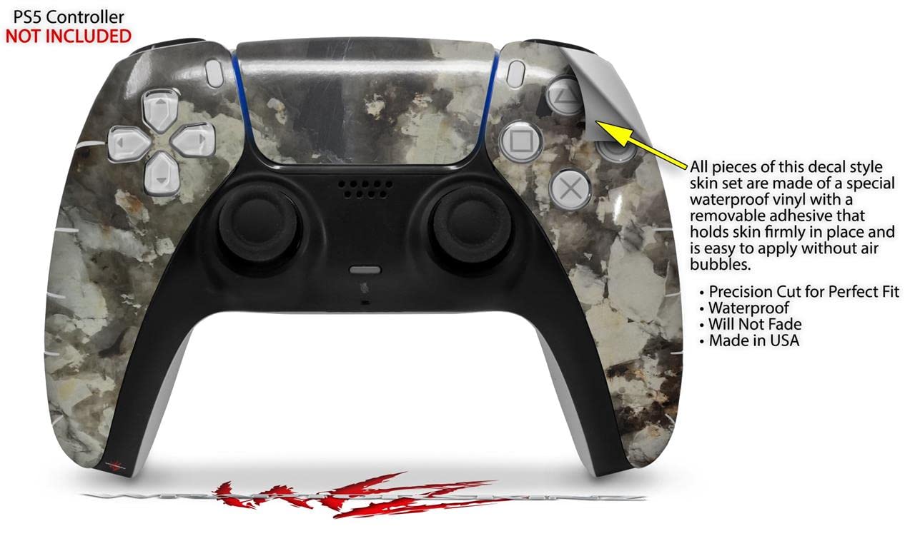 PS5 DualSense Controller Skin Wrap - Marble Granite Design for Gaming Protection