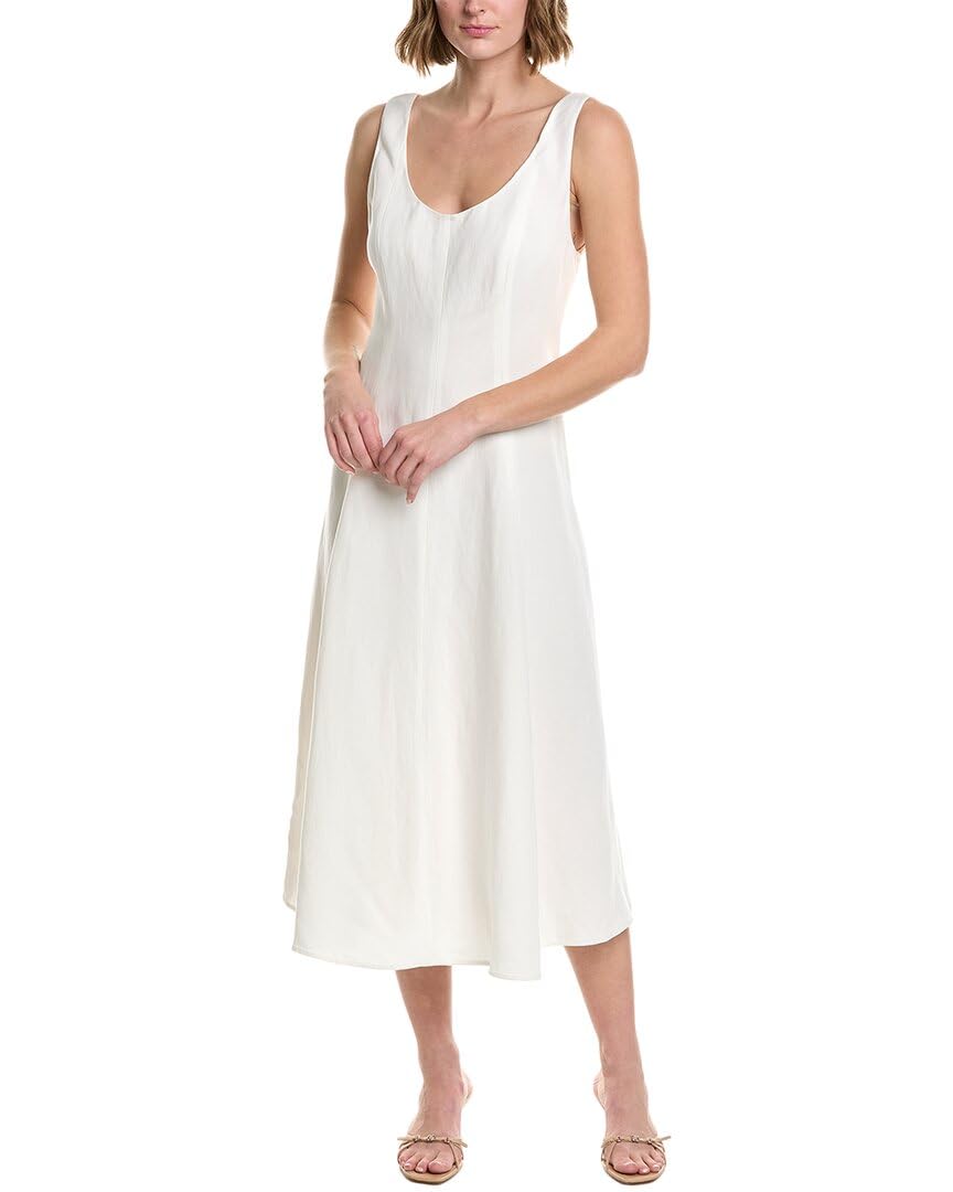 Vince Women's Panelled Scoop Neck Dress - Elegant Flowy Midi Dress for Casual Wear, Office & Special Occasions | Perfect for Summer, Weddings & Cocktail Parties