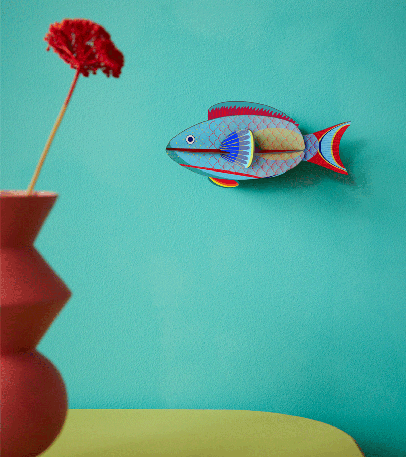 Parrot Fish Small Sea Creature Figurine - Realistic Ocean Animal Decor for Home, Office & Aquarium | Perfect for Marine Lovers & Kids' Educational Play