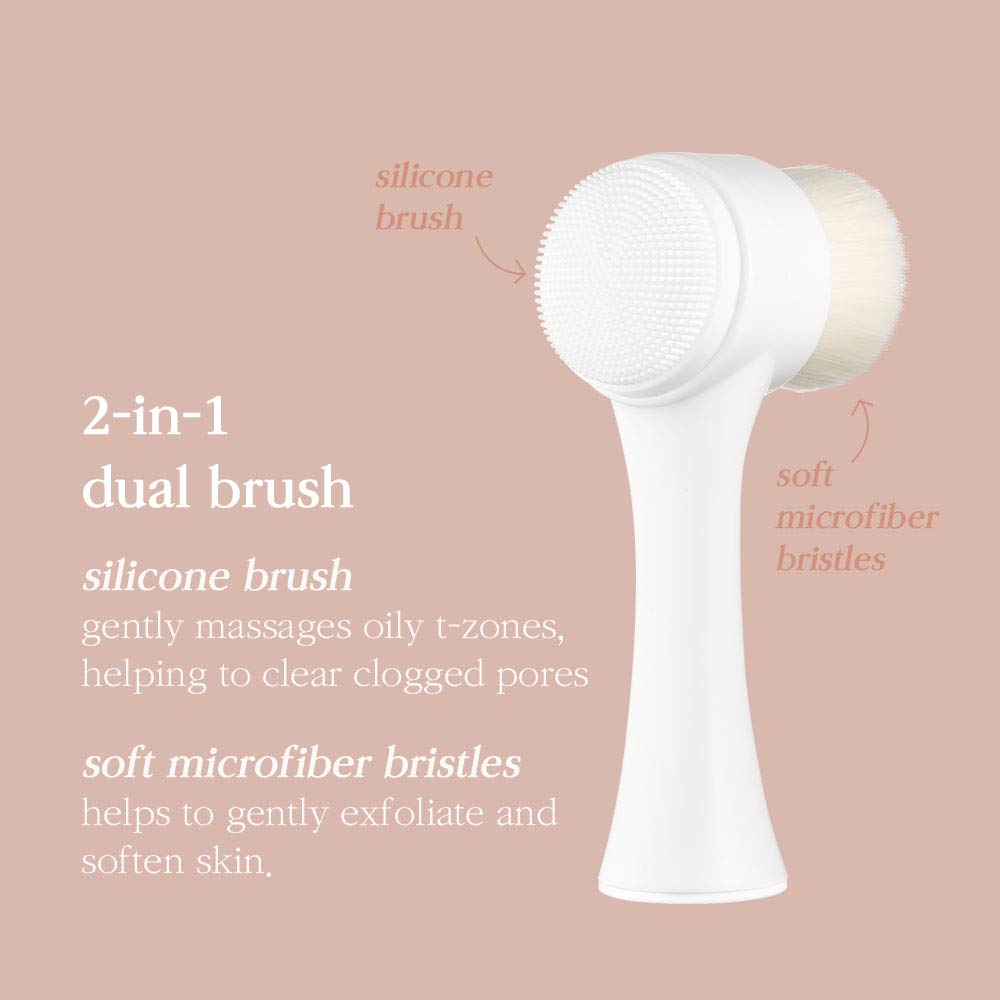 NOONI Marshmallow Whip Maker & Pore Cleansing Tool - Dual Brush Facial Massager with Soft Bristles & Silicone | Exfoliator for Deep Cleansing & Skin Care | Perfect for Daily Facial Routine & Spa Treatments