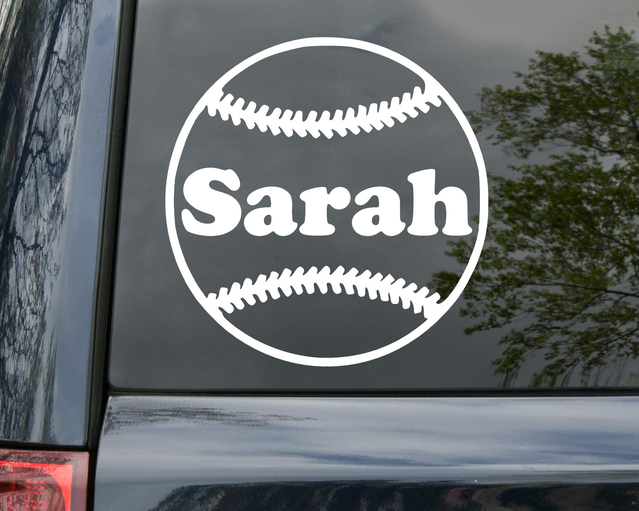 Custom Personalized Name Softball Baseball Vinyl Decal - Die Cut Sticker for Helmets, Bats & Sports Gear - Perfect for Team Spirit & Fan Gifts