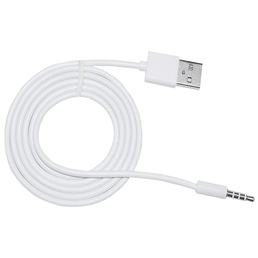 Beats by Dre Solo Studio Wireless Headphones Replacement 3.5mm USB Charger Cable - Compatible with Solo Studio Wireless Headphones - White Power Cord for Charging & Audio - Perfect for Travel, Workouts & Home Use