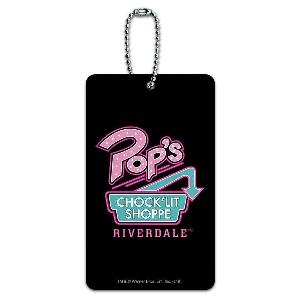 Riverdale Pops Chock'lit Shoppe Luggage Tag - Vintage-Inspired Suitcase ID Card for Carry-On Bags - Perfect for Travel, Cosplay & Archie Comics Fans