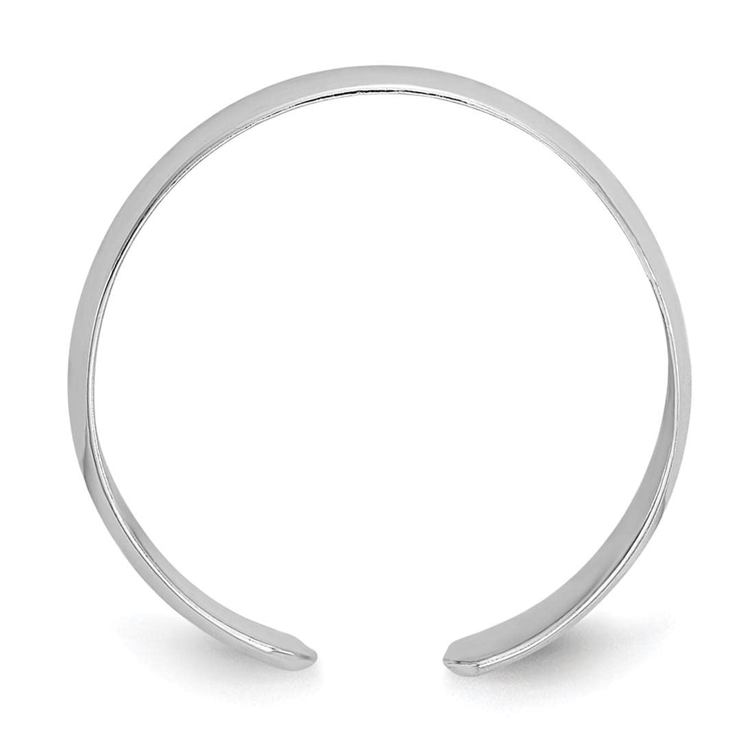 14K White Gold Toe Ring for Women - Elegant & Comfortable Foot Jewelry - Perfect for Beach, Summer & Pedicure Occasions