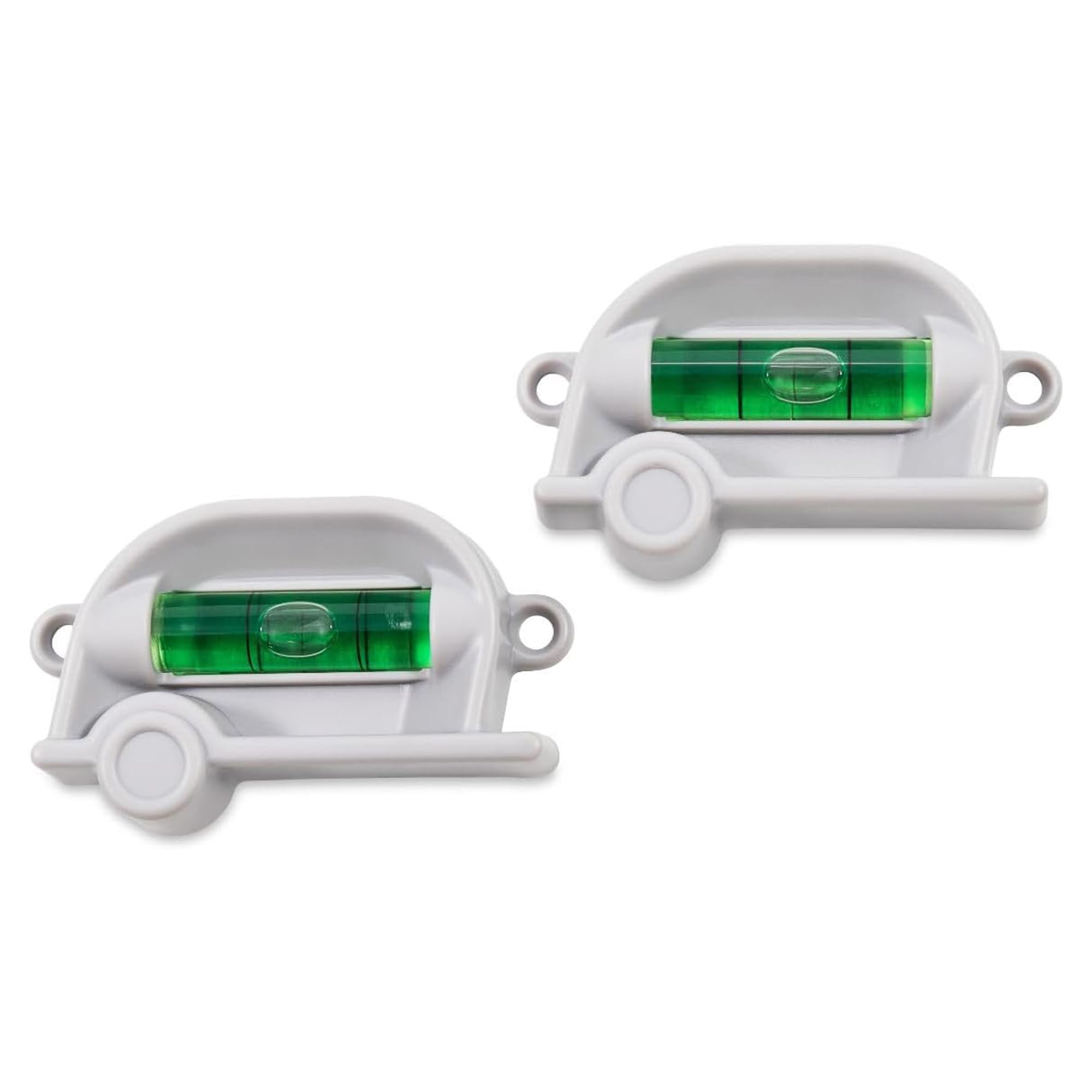 Camco Retro RV Leveling Kit - 2 Pack for Front-to-Back & Side-to-Side Leveling | Screw-Mount or Foam Tape Installation | Includes (2) Bubble Levels (25520) | Perfect for RV, Camper & Trailer Parking