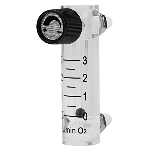 FTVOGUE Oxygen Flow Meter 0-3LPM with Adjustable Control Valve - Medical Grade Gas Regulator for Oxygen Concentrators, Welding, Aquariums & Home Healthcare Use