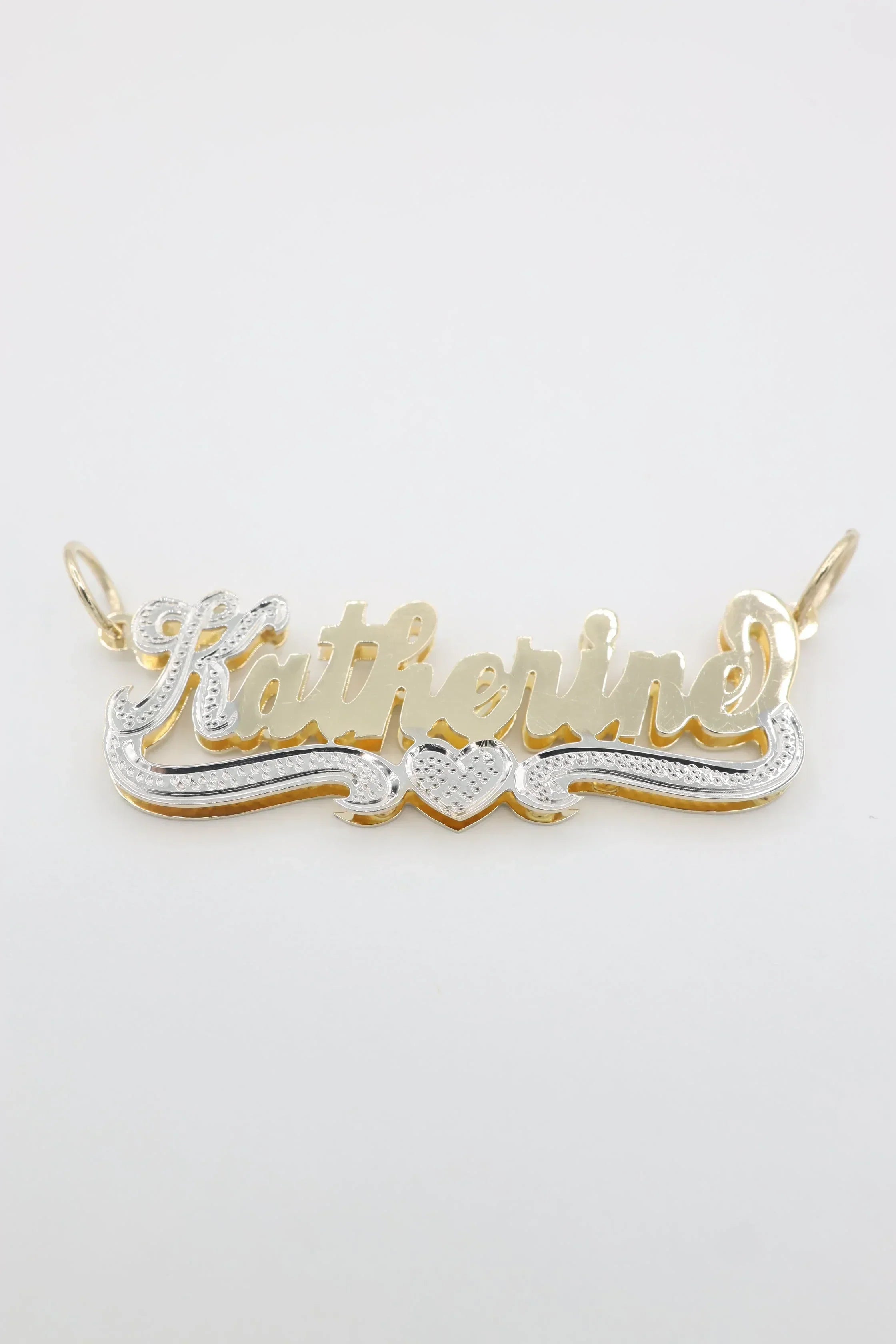 14K Gold Custom Double Plate Name Pendant Necklace - Personalized Jewelry for Women & Men | Perfect for Gifts, Anniversaries & Special Occasions