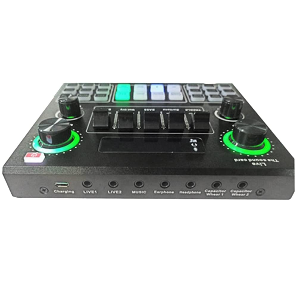 HUPYOMLER V9 Bluetooth Sound Card - USB Headset & Web Radio with Real-Time Audio for Singing, Streaming on Phone & Computer | Perfect for Karaoke, Podcasting & Live Broadcasting
