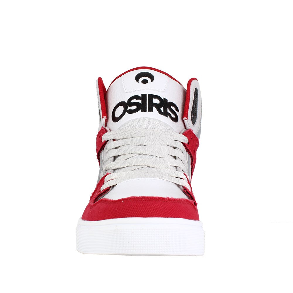 Osiris CLONE Skate Shoes for Men - White/Red/Navy Colorway | High-Performance Sneakers for Skateboarding, Streetwear & Casual Wear