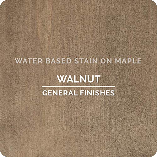 General Finishes Water Based Wood Stain - 1 Gallon, Walnut - Fast Drying, Non-Toxic Wood Finish for Furniture, Cabinets & DIY Projects