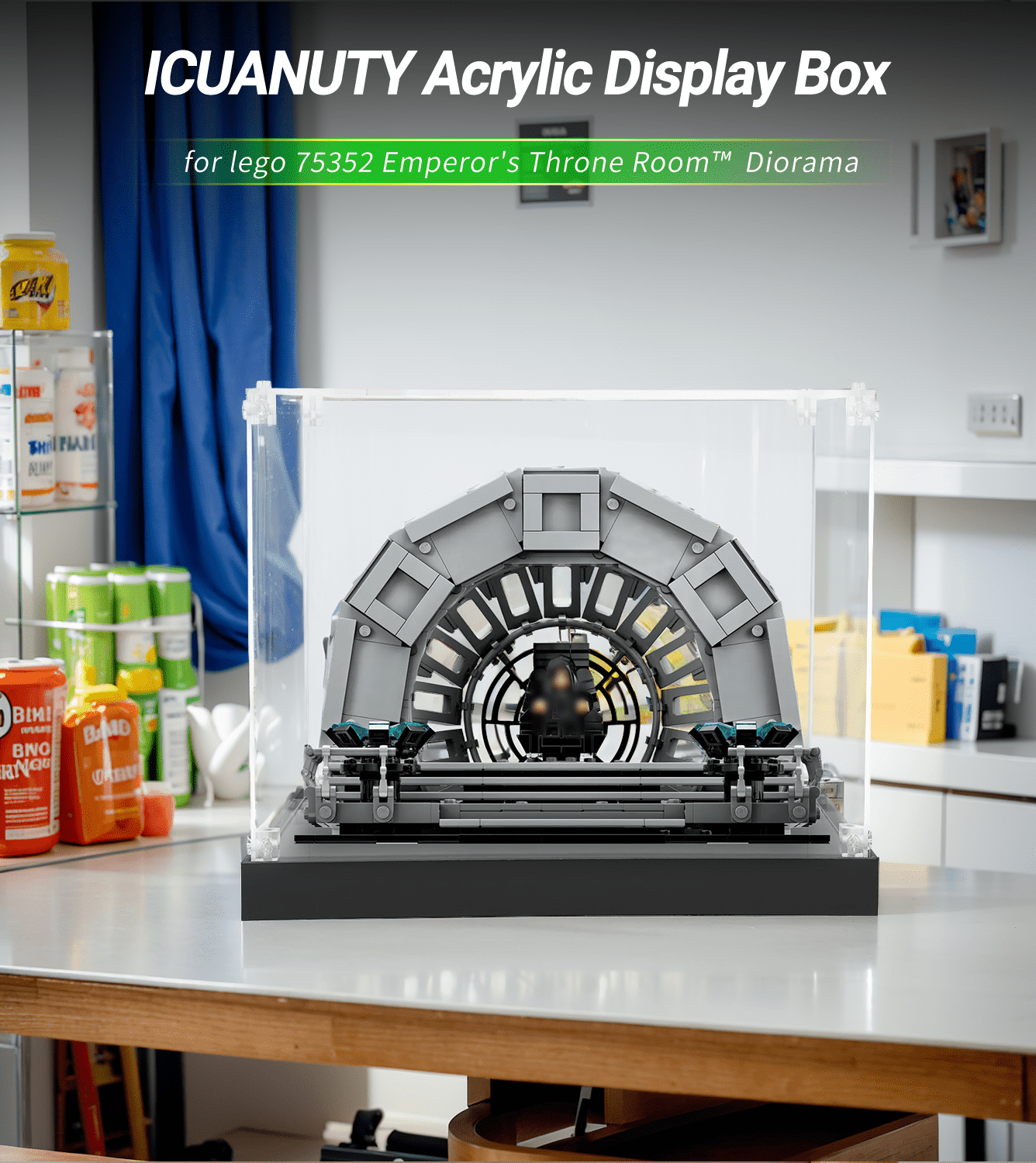 LEGO Emperor's Throne Room Diorama 75352 Display Case - Premium Acrylic Showcase for Star Wars Collectibles - Perfect for Home Decoration & Gift Giving