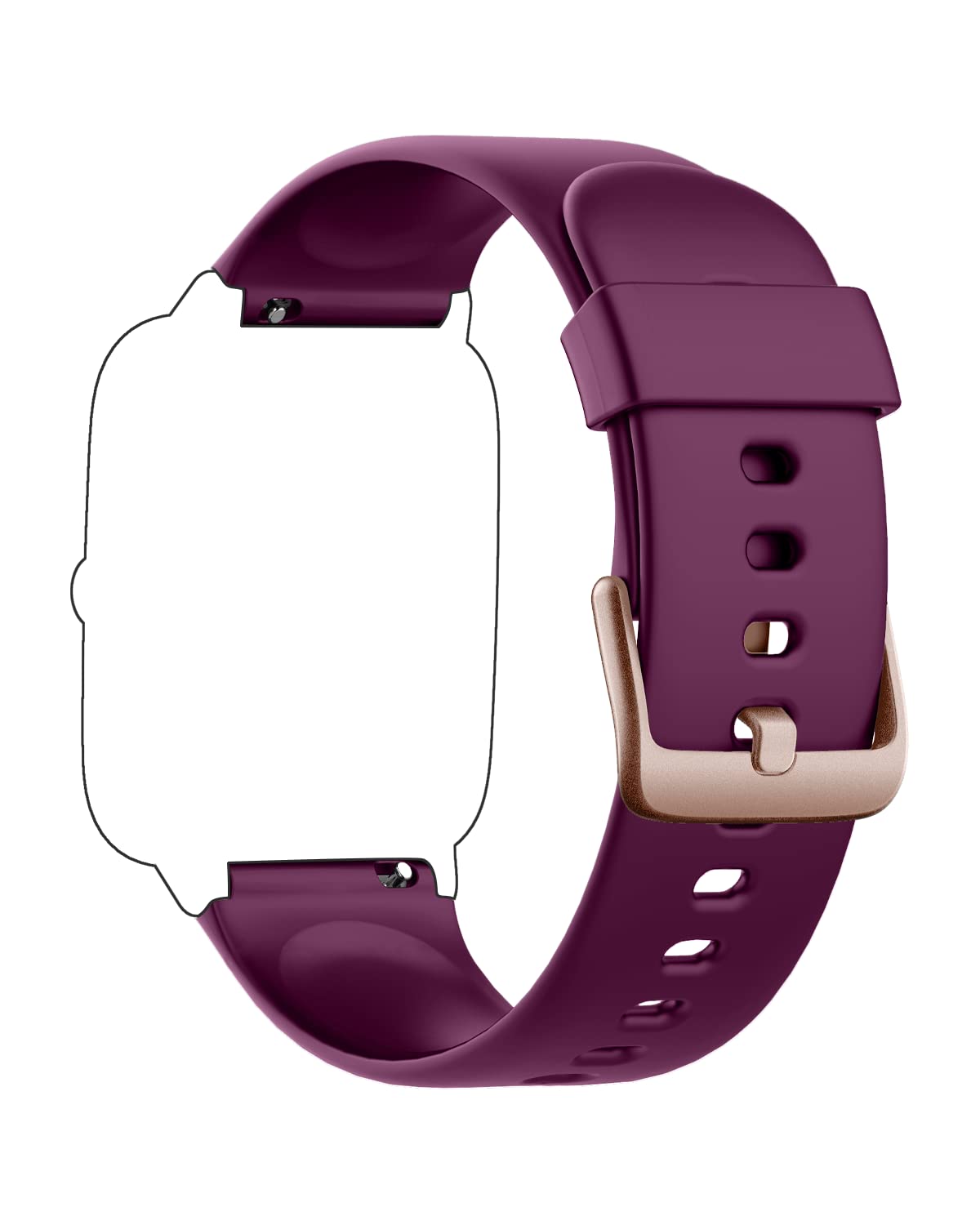 GRV Replacement Strap Band for Smart Watch FC1 - Purple Silicone Watch Band Compatible with Various Smartwatches | Perfect for Fitness, Running, Workouts & Daily Wear