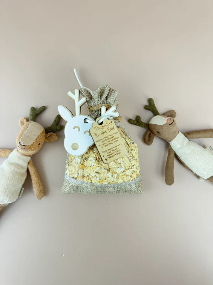 Christmas Eve Magic Reindeer Food Pouch - Glittery Holiday Treat for Santa's Reindeer - Perfect for Christmas Eve Family Traditions & Holiday Magic