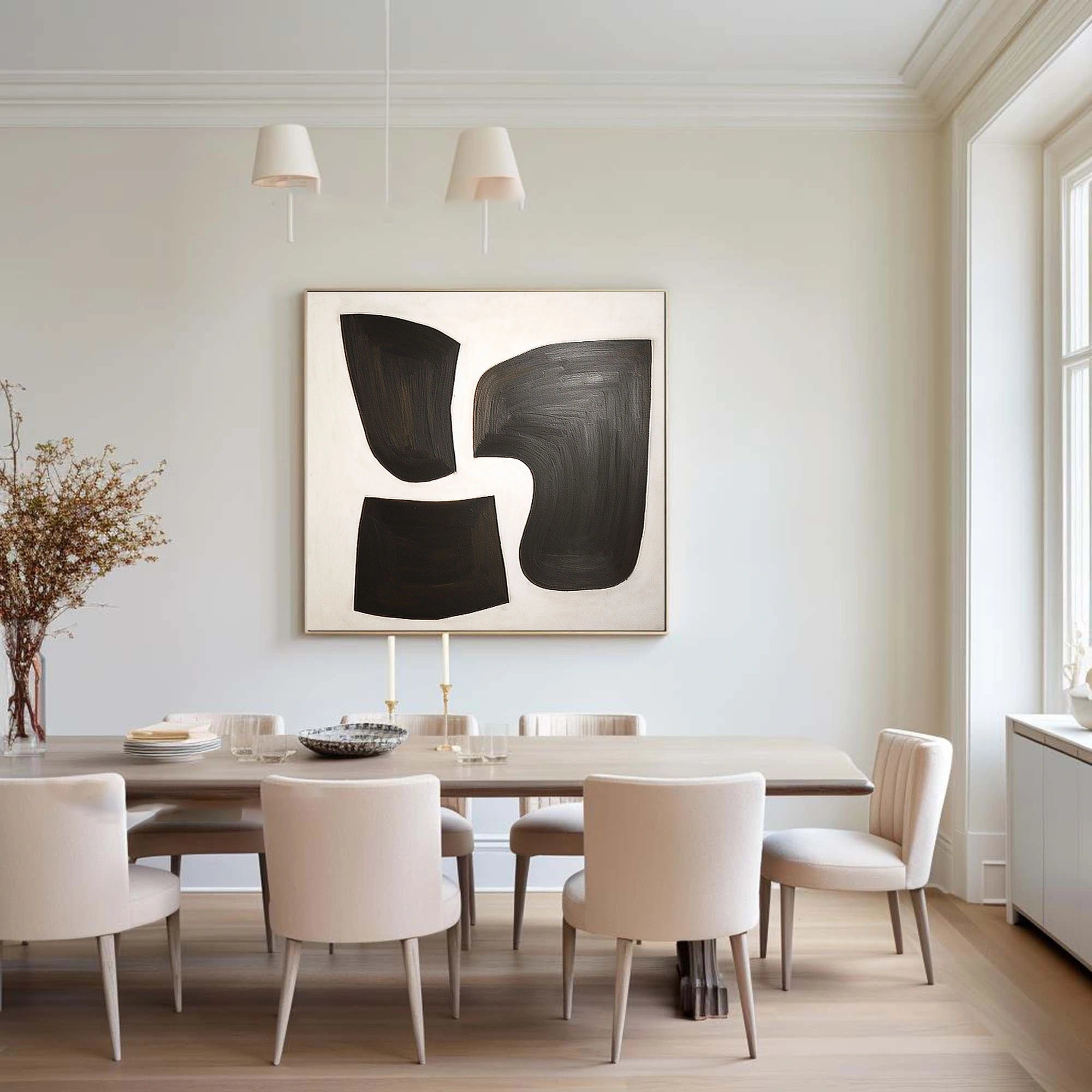 Abstract Tranquility Art Painting #WS102 - Modern Canvas Wall Decor for Living Room, Bedroom & Office | Calming Blue and White Contemporary Artwork