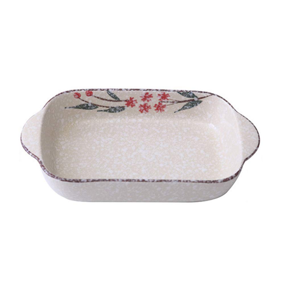 UPKOCH Japanese Style Ceramic Serving Plate with Double Handles - Assorted Colors for Home Kitchen & Restaurant Use - Perfect for Sushi, Appetizers, and Party Food Presentation