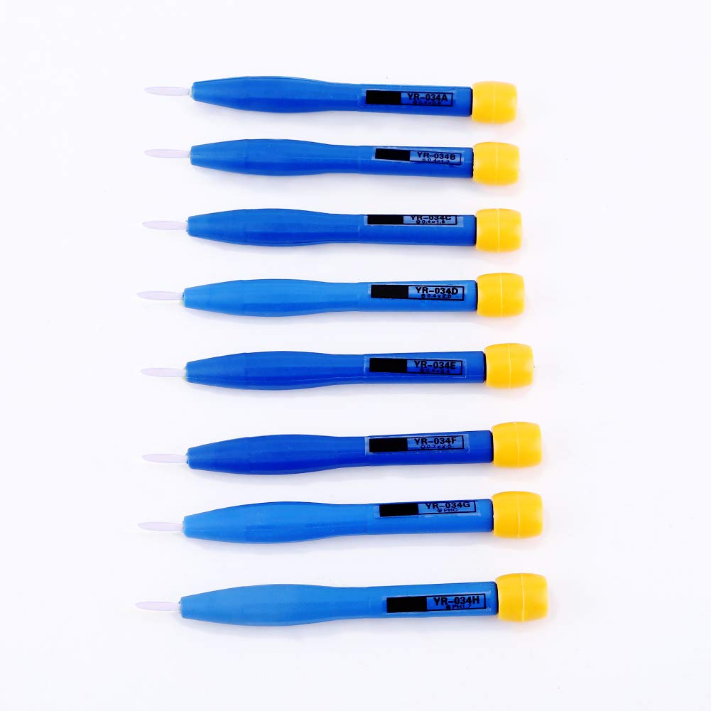 Qiilu 8-Piece Anti-Static Adjustable Frequency Screwdriver Set - Plastic & Ceramic Hand Tools for Electronics Repair, PC Building, and Home DIY Projects