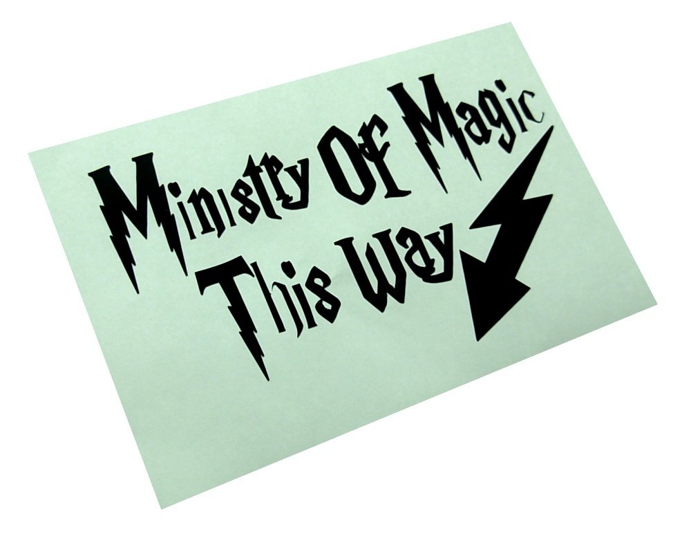 Ministry of Magic Decal - Funny Bathroom Quote Vinyl Sticker for Toilet & Home Decor | Harry Potter Inspired Humor for Fans & Gift Ideas