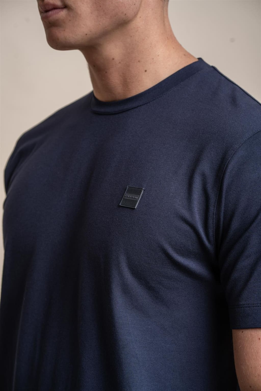 Cavani Men's Navy Blue Bogart Cotton T-Shirt - Casual Comfort Fit Tee for Everyday Wear & Outings