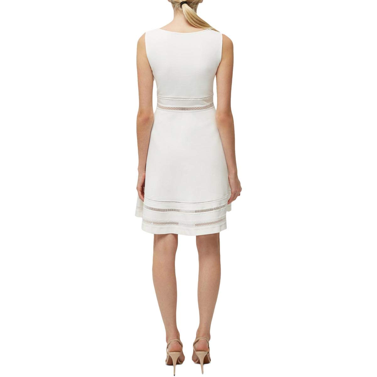 French Connection Women's Lula Stretch Dress - Summer White Size 4 | Flowy Casual & Party Wear for Women | Perfect for Beach Vacations, Date Nights & Summer Weddings