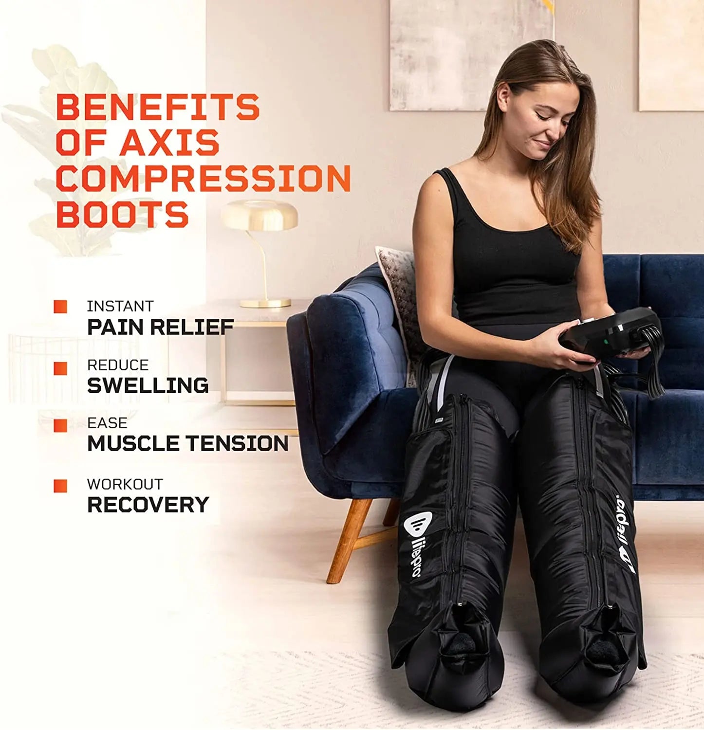 Axis Air Compression Massager for Legs & Arms - Portable Muscle Recovery & Pain Relief Device - Perfect for Athletes, Office Workers & Travelers