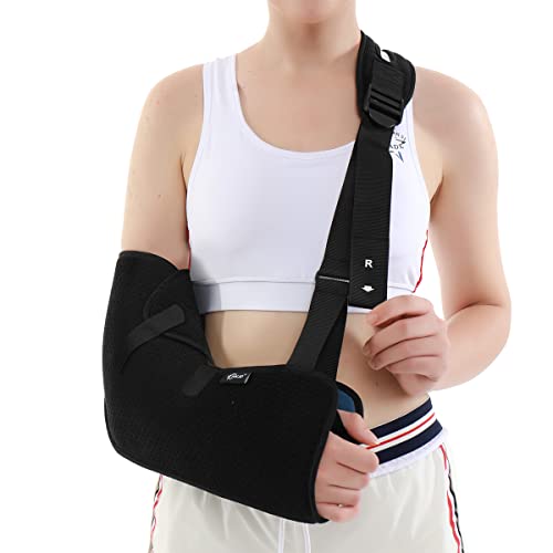 Arm Sling Shoulder Immobilizer - Rotator Cuff Support Brace for Shoulder Injury Relief - Comfortable Medical Sling for Men & Women (Left/Right Arm) - Ideal for Broken, Dislocated, Fractured Shoulders & Strains - Perfect for Post-Surgery, Sports Injuries & Daily Support