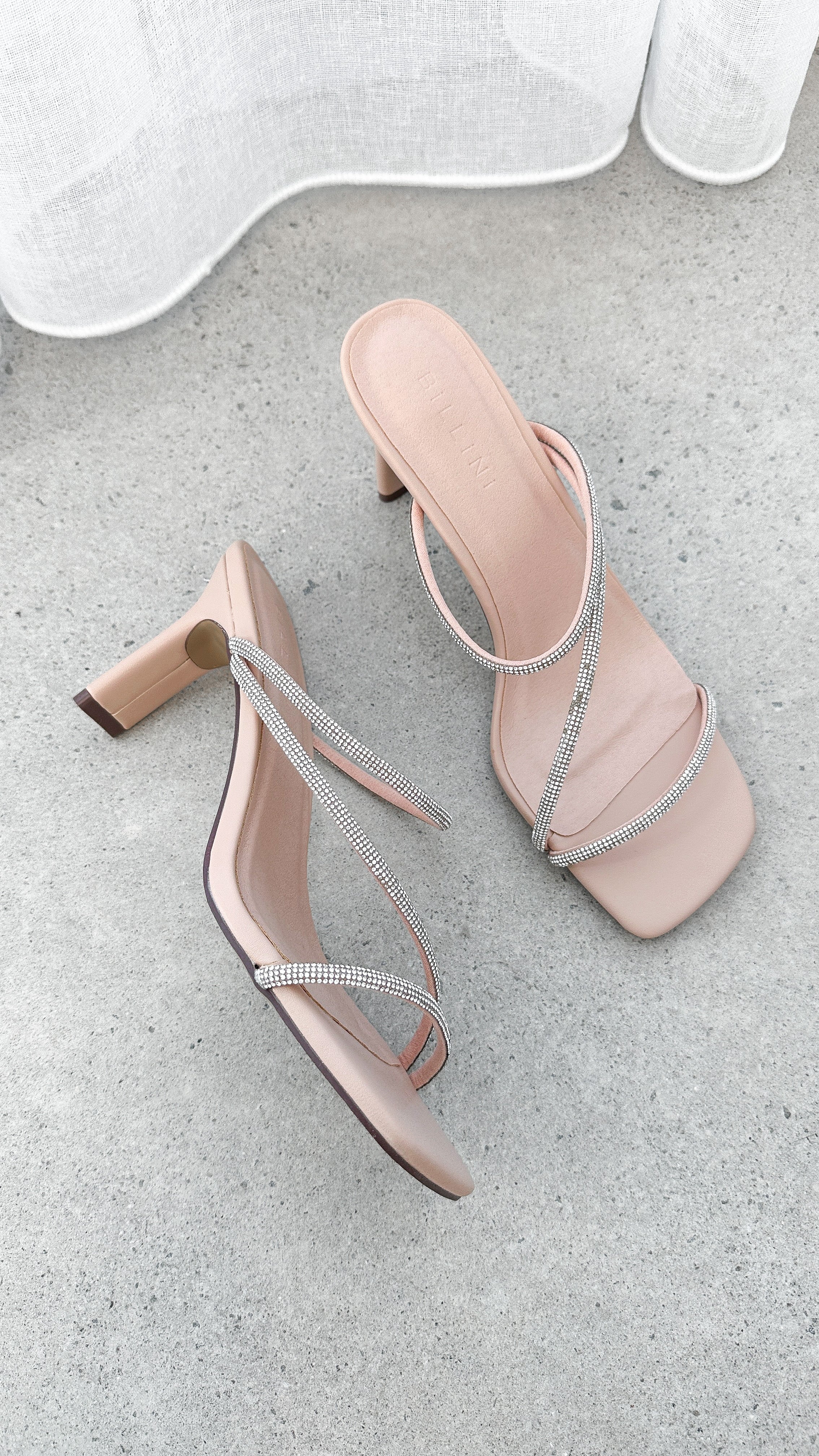 Femi Heel Nude Diamante - Elegant Women's High Heels for Parties, Weddings & Special Occasions