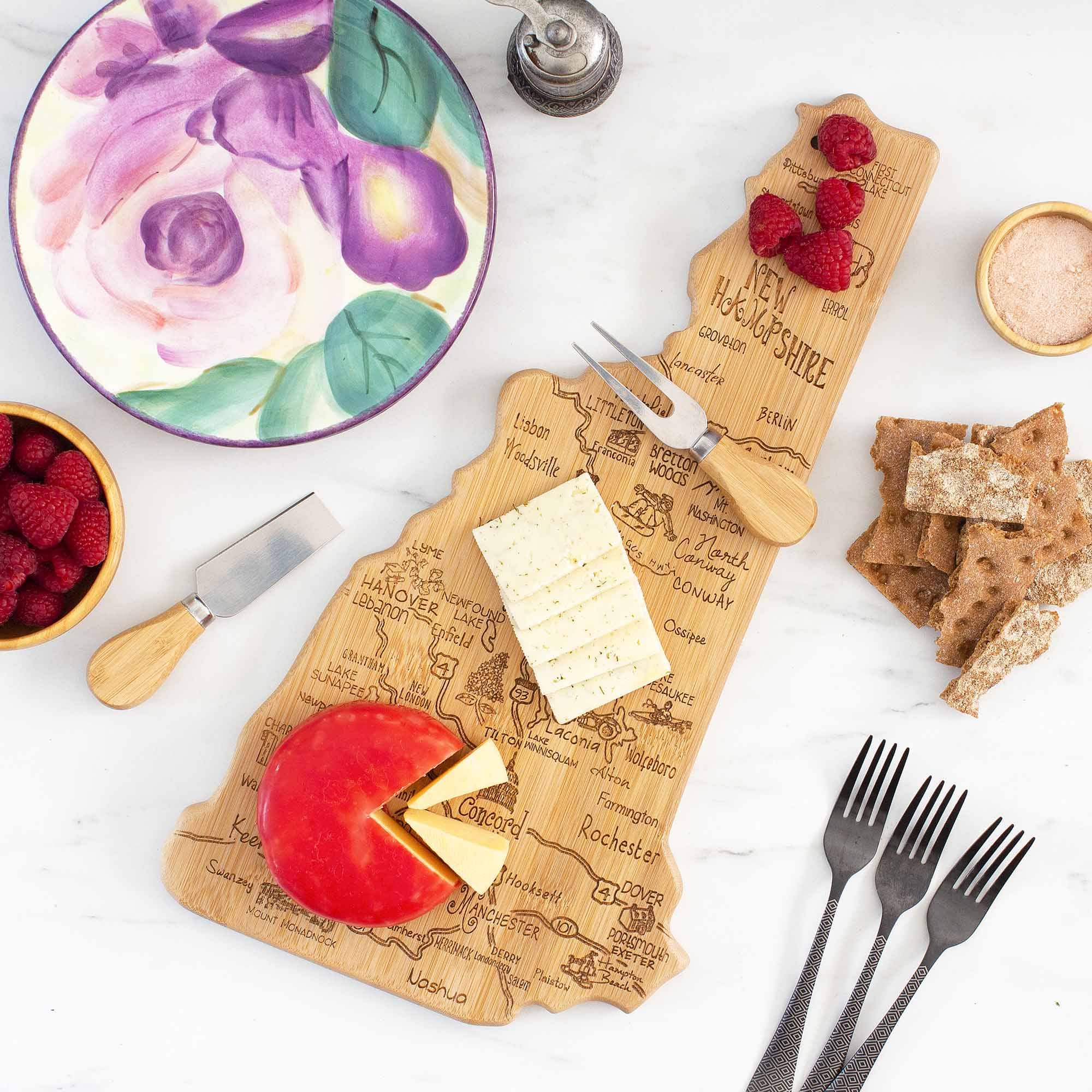 Premium New Hampshire Themed Wooden Cutting Board - 9